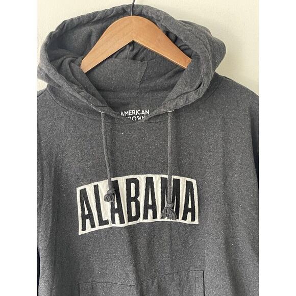 American Crown Men's Alabama Sweatshirt Hoodie Large Gray Pullover Academia - Picture 3 of 10